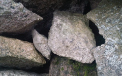 stones, large, holes