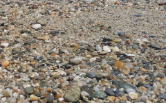beach, sand, wet stone